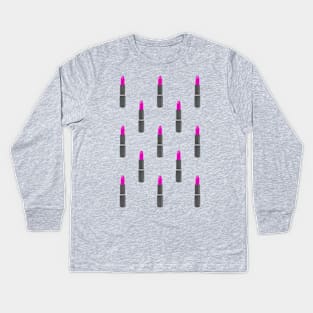 PINK Lipstick Kids Long Sleeve T-Shirt